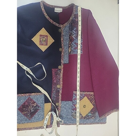 Koret Multicolored Button Front Wool Cardigan Sweater Womens L - Picture 4 of 16